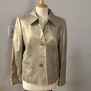 Dana Buchman Leather Jacket Size 10